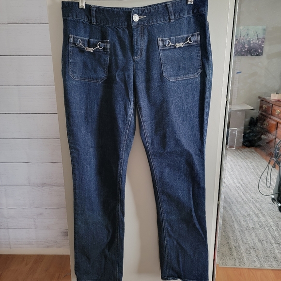 Michael Kors Straight Leg Dark Wash Jeans – Size 12 - Picture 1 of 5